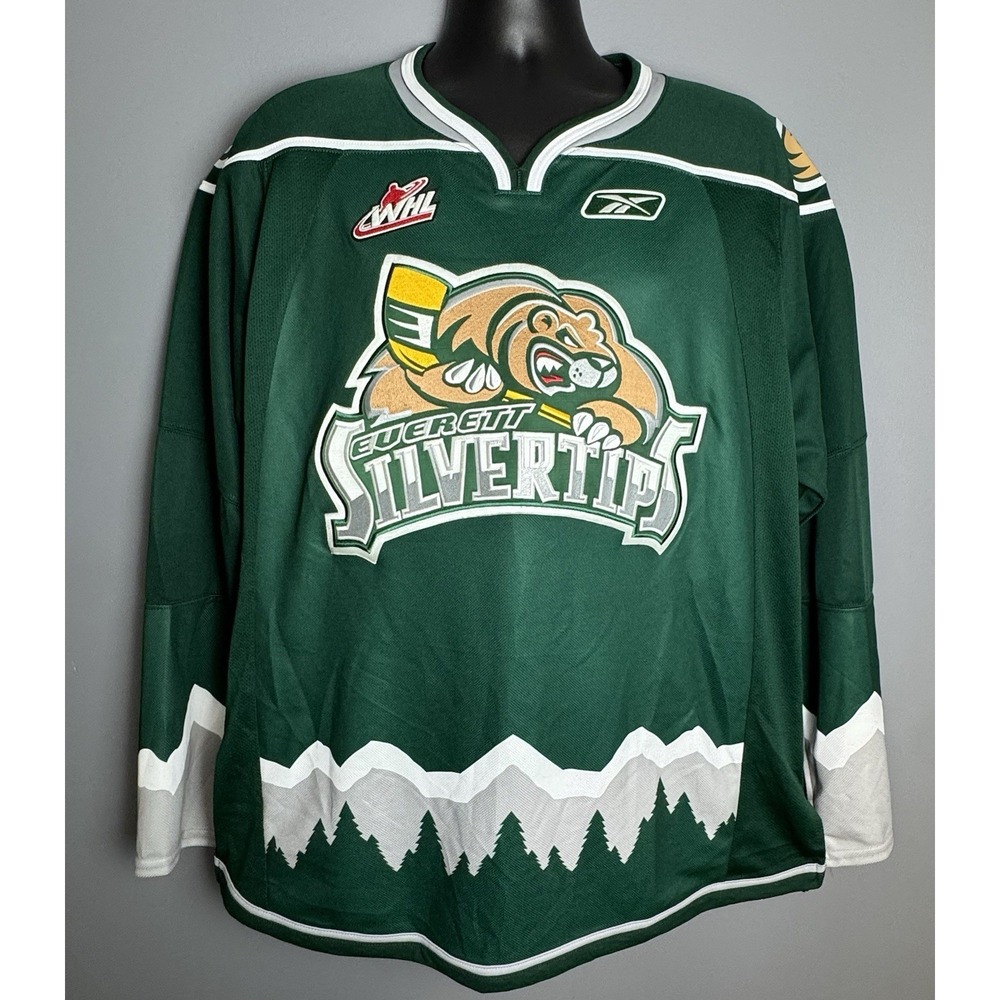 CCM Everett Silver Tips CHL Hockey Jersey Mens Size Large Huntergreen